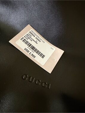 Gucci Black Embossed Leather Phone Case